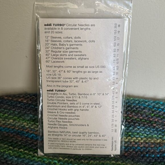 Addi Turbo Circular Knitting Needles #5 24inch - Picture 2 of 7